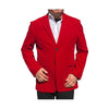Alberto Nardoni Red Velvet Velour Blazer Overcoat