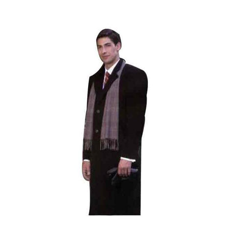 Single Breasted Long Overcoat 3 Button Front Center Vent 48.5\ Coat"""