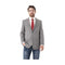 Mens Grey Two Button Classic Fit Double Vent Blazer