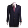 Mens Navy Two Buttons Portly Blazer/Sportcoat