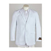 Men's White Two Button Notch Lapel Single Breasted Blazer