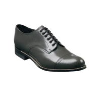 Men's Gray Stacy Adams Madison Cap Toe Lace-Up Leather Dress Shoes