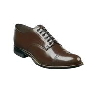 Men's Brown Stacy Adams Madison Cap Toe Lace-Up Leather Dress Shoes