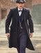 Mens Costume Arthur Shelby Vested Suit with Overcoat & Hat