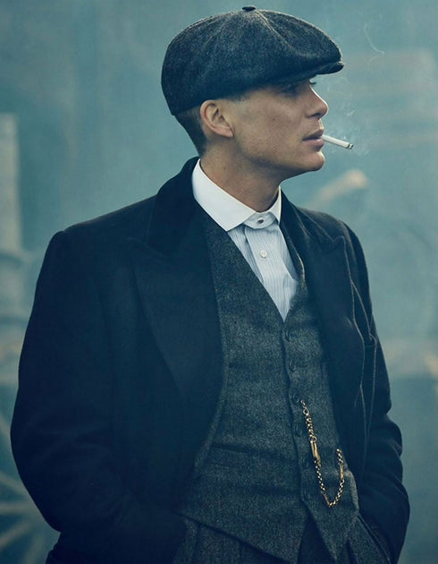 Mens Costume Thomas Shelby Suit Overcoat & Hat