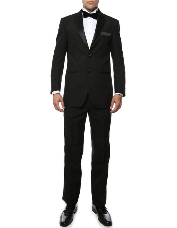 Black Modern Notch Tuxedo - Mens Slim Fitted Tuxedo