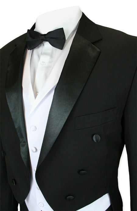 Black Tuxedo - White Vest