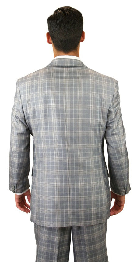 Garrett Plaid Suit - Gray