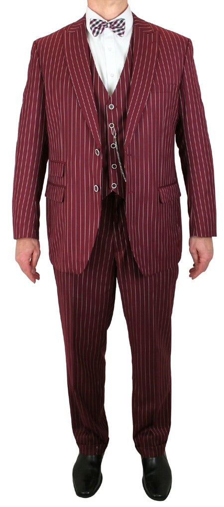 Bullock Suit - Burgundy Stripe