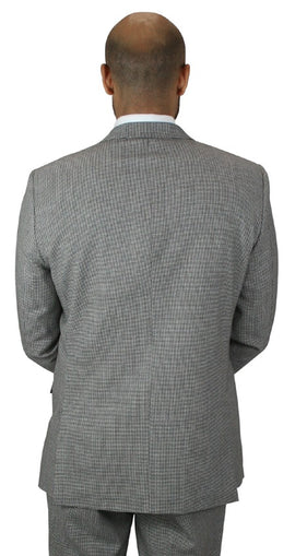 HOUNDSTOOTH NOTCH LAPEL GREY BLAZER