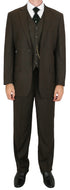 Luciano Pinstripe Suit - Brown