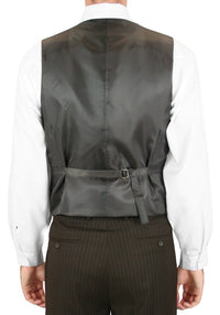 Luciano Pinstripe Suit - Brown