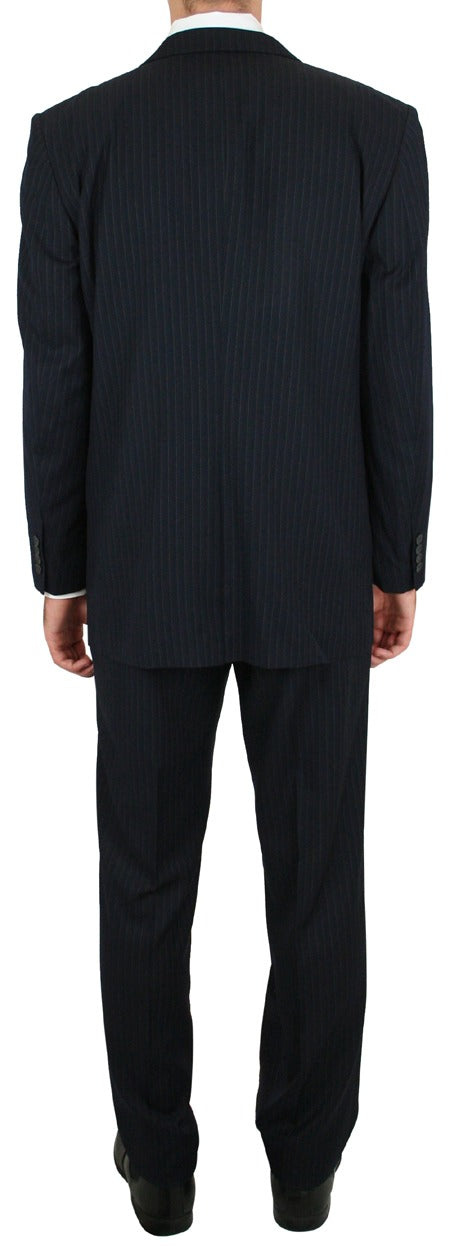 Luciano Pinstripe Suit - Navy