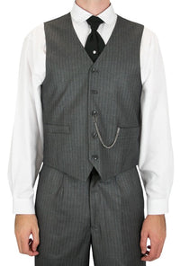 Luciano Pinstripe Suit - Gray