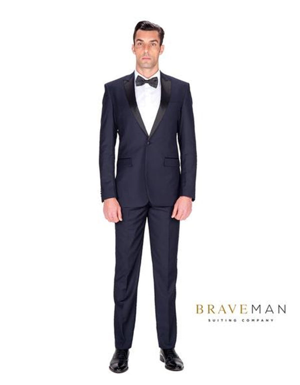 Navy Slim Peak Tuxedo