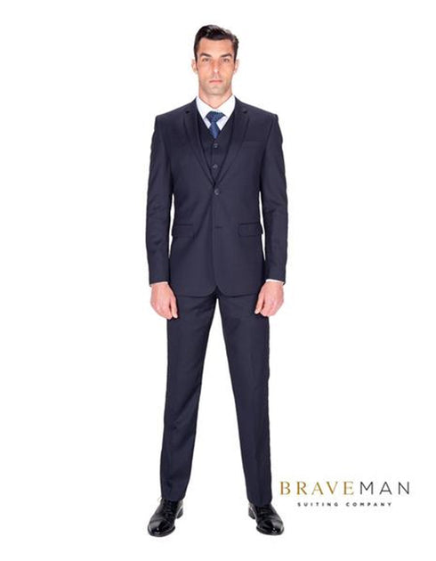 Navy Slim Fit Vested Suit