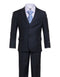 Boys Modern Fit 2 Button Vested Suit in Charcoal Grey