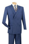 (36R, 40S, 58L) Regular Fit Double Breasted 2 Piece Blue Suit