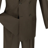(40L, 58L) Double Breasted Suit 2 Piece Regular Fit in Brown