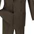 (40L, 58L) Double Breasted Suit 2 Piece Regular Fit in Brown