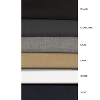 White Dress Pants Regular Leg Flat Front Pants Pre-Hemmed