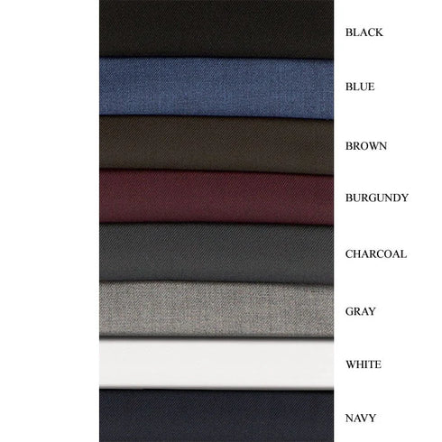 Brown Dress Pants Regular Leg Pleated Pre-hemmed With Cuffs