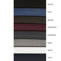 Navy Regular Leg Pleated Pants Pre-hemmed With Cuffs