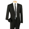 (40L, 40S, 42R, 48L, 48R) Slim Fit Men's Suit 2 Piece 2 Button in Black