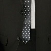 (40L, 40S, 42R, 48L, 48R) Slim Fit Men's Suit 2 Piece 2 Button in Black