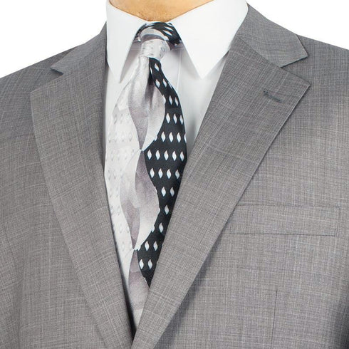 (38R, 40L, 56L) Regular Fit 2 Piece Gray Suit