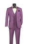 Men's Vintage Violet Solid Three Piece Suit