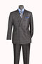 Men's Charcoal Glen Plaid Double Breasted Two Piece Suit