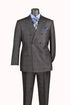 Men's Charcoal Glen Plaid Double Breasted Two Piece Suit