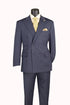 Men's Denim Blue Pinstripe Double Breasted Suit