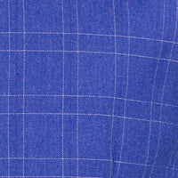 Men's Classic Blue Windowpane Three Piece Suit