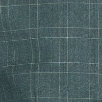 Men's Forest Green Windowpane Three Piece Suit