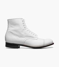 Stacy Adams MADISON Cap Toe Boot White by Stacy Adams Shoes