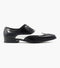 Mens 1920s Gangster Wingtip Dress Shoes in Black and White
