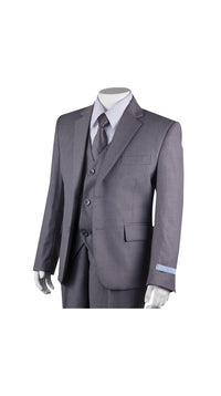 Boys' Grey Slim Fit 2-Piece Suit