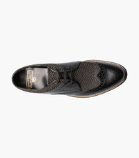 Stacy Adams DAYTON Python Print Wingtip Oxford Black/Gray by Stacy Adams Shoes