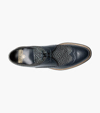 Stacy Adams DAYTON Python Print Wingtip Oxford Navy by Stacy Adams Shoes