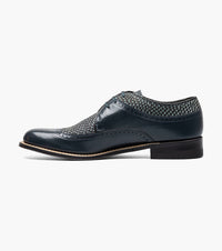 Stacy Adams DAYTON Python Print Wingtip Oxford Navy by Stacy Adams Shoes