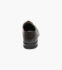 Stacy Adams MADISON Anaconda Plain Toe Oxford Brown by Stacy Adams Shoes