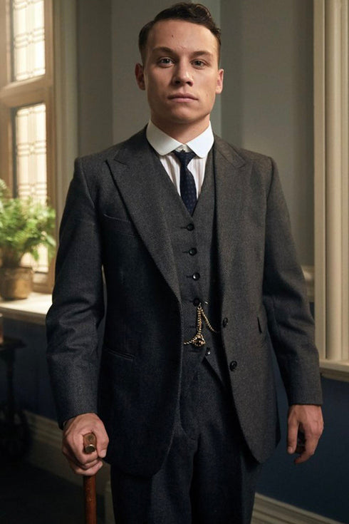 Mens Peaky Blinders Costume Michael Gray Vested Suit