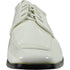 Bravo Mens Classic Moc Toe Shiny Patent Tuxedo Prom Shoe in Ivory