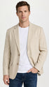Men’s Khaki Linen Sport Coat – Lightweight Beige Blazer for Summer Weddings & Smart Casual Wear
