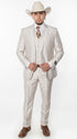 Men’s Sand champaign  Western Cowboy 3-Piece Suit – Light Cream Wedding Suit with Vest & Pants Slim Fitted