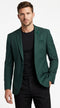 Men’s Hunter Green Blazer – Classic Two Button Sport Coat for Wedding & Formal Wear