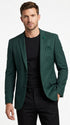 Men’s Hunter Green Blazer – Classic Two Button Sport Coat for Wedding & Formal Wear