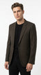 Men’s Vintage Dark Brown Pinstripe Blazer – Classic Retro Sport Coat Outfit